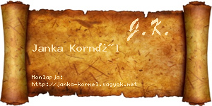 Janka Kornél névjegykártya